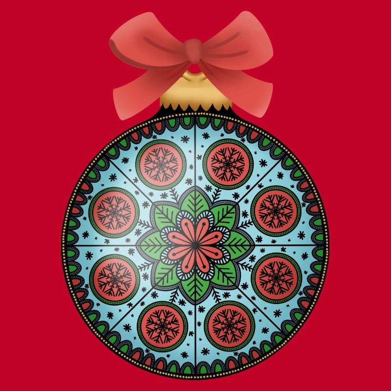 Weihnachtskugel Mandala
