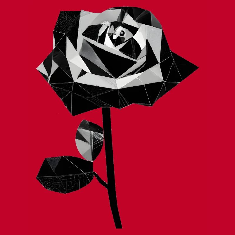 Polygon black rose