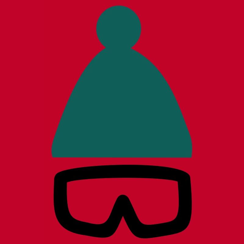 Mütze mit Ski- oder Snowboardbrille