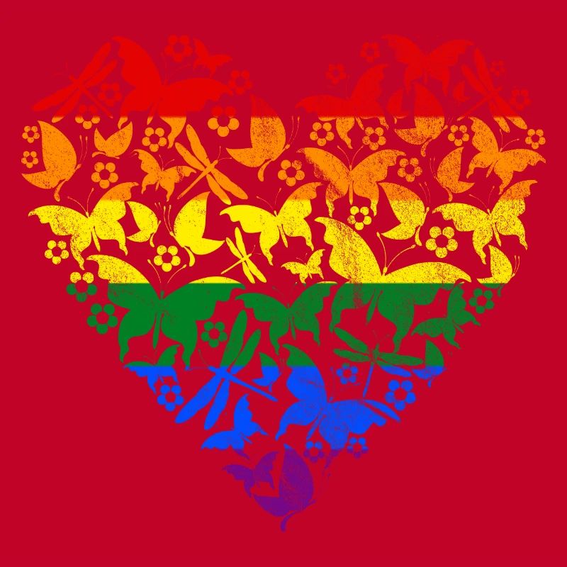 RAINBOW HEART BUTTERFLY