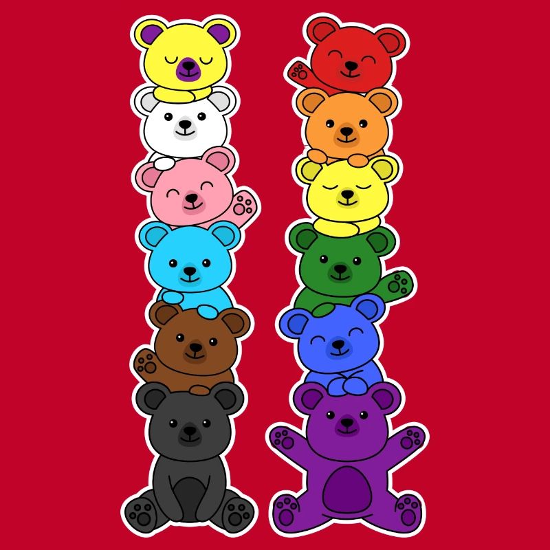 Pride Progress Flag Bears for Equality