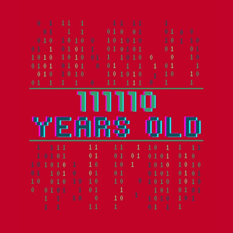 62. Geburtstag 62 Jahre alt Binärcode Coder