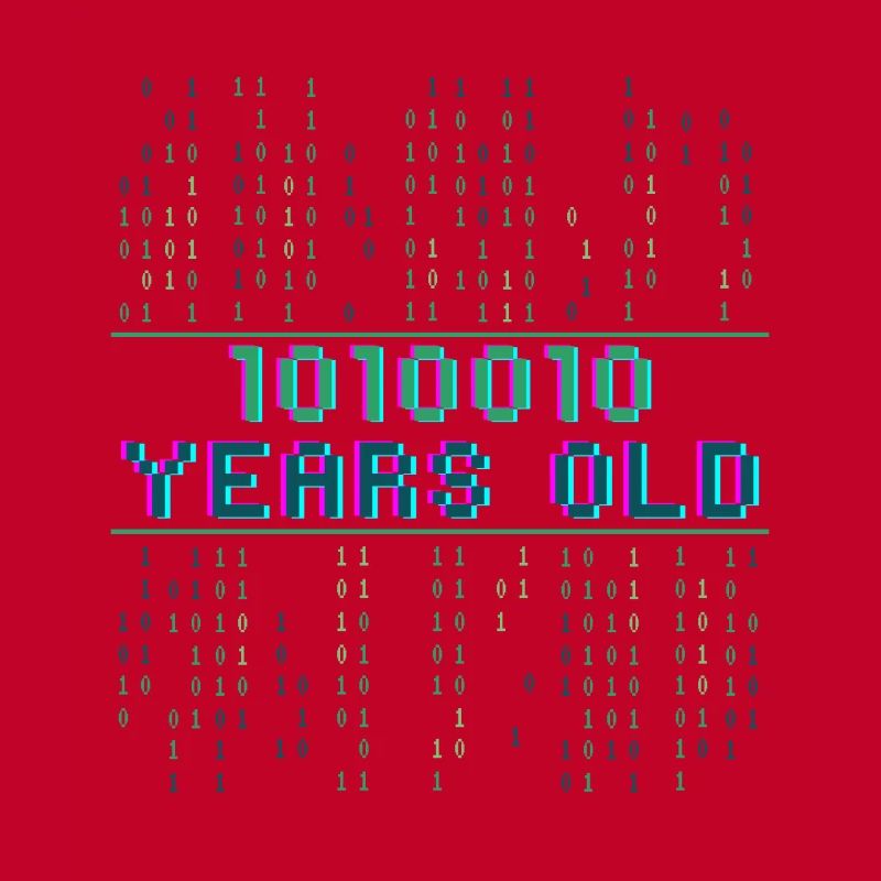 82. Geburtstag 82 Jahre alt Binärcode Informatik