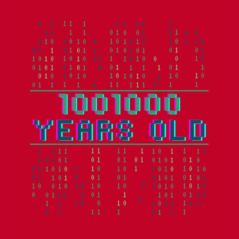 72nd Birthday 72 years old Binary Code Computer Science