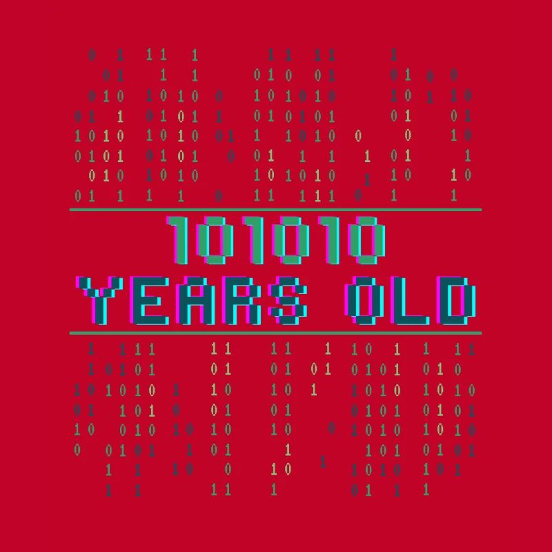 42e anniversaire 42 ans Code binaire Informatique