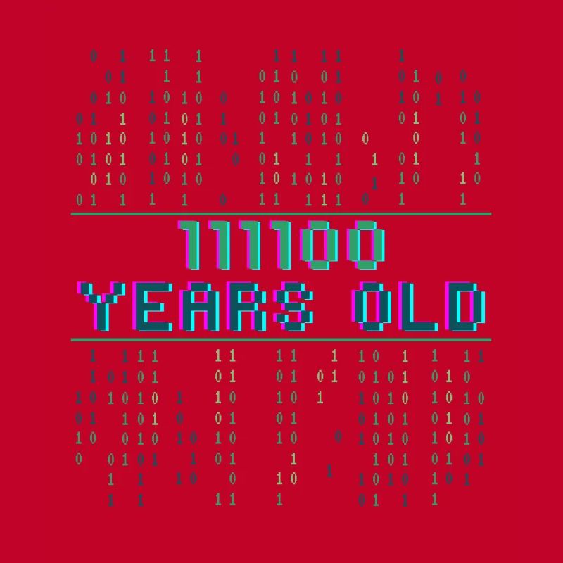 60. Geburtstag 60 Jahre alt Binärcode Coder