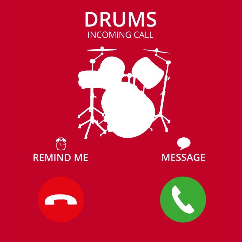 Call Mobile Anruf DRUMMER SCHLAGZEUG drums