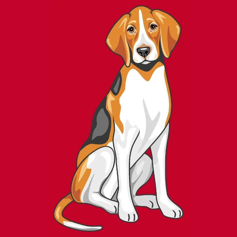 Sitting foxhound