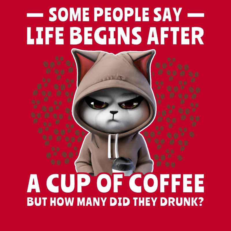 Coffee Cat Coffee Drinker