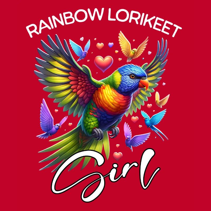 Rainbow Lorikeet Mädchen Regenbogenlori