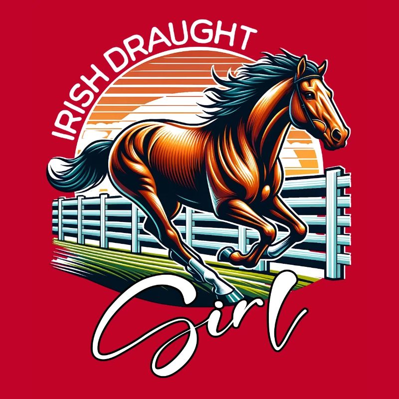 Irish Draught Mädchen Irisches Zugpferd