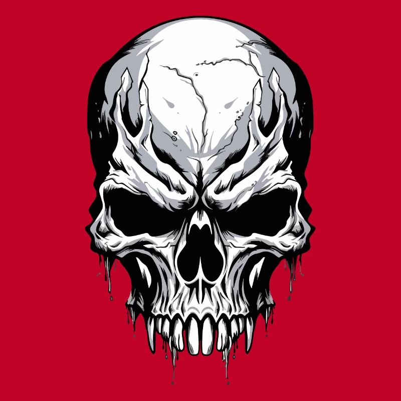 Skull Black White Skull Skeleton Gothic