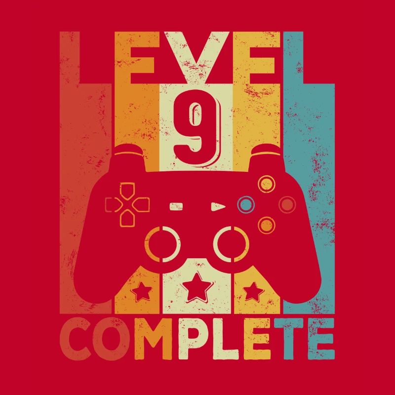 Level 9 Complete 9 Geburtstag Junge Mädchen