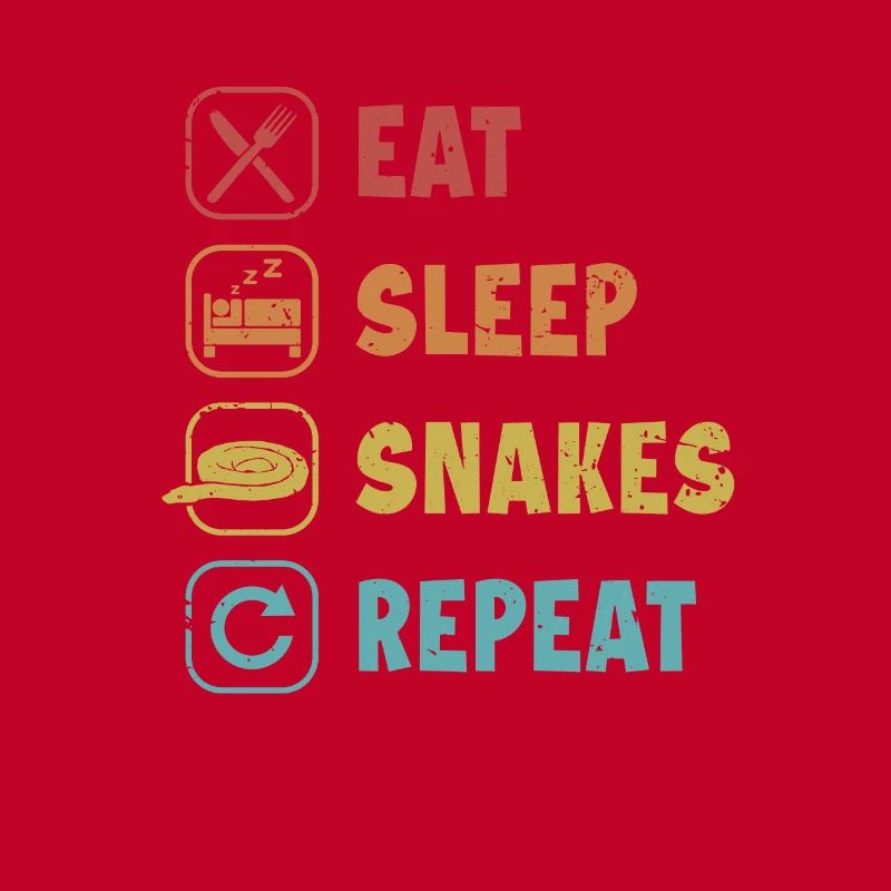 Eat Sleep Snakes Repeat Schlange Python Banana