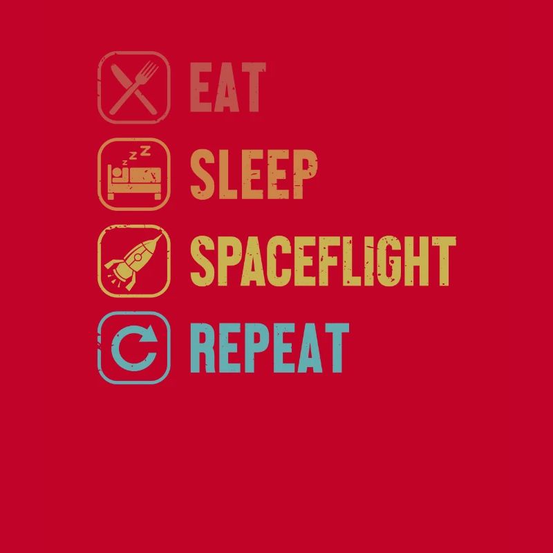 Manger dormir Vol spatial Répéter Taikonaut Cosmonaute