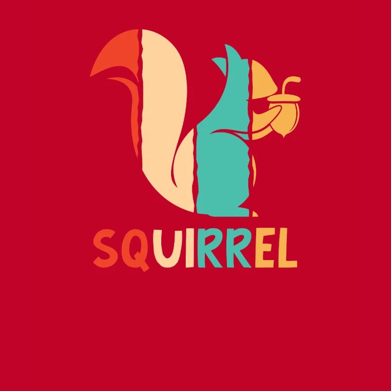 Retro Grey Squirrel Fox Squirrel