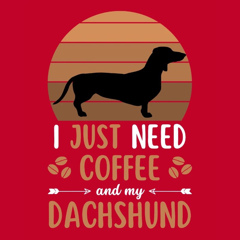 Dackel Kaffee Retro Hund Cafe
