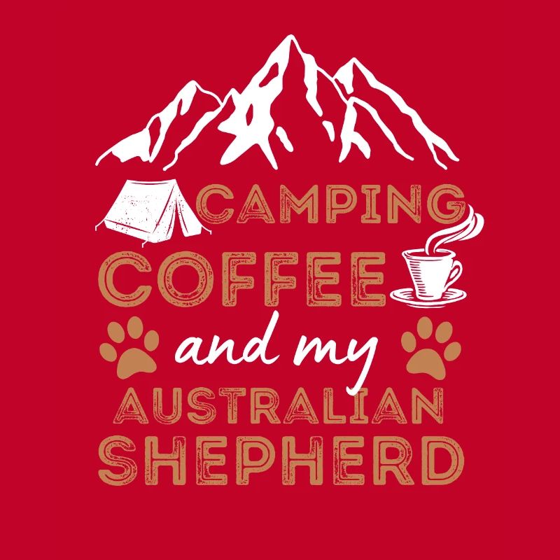 Australian Shepherd Coffee Camping Dog Cafe