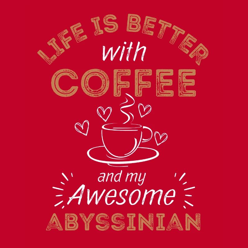 Abessinier Katze Kaffee Cafe