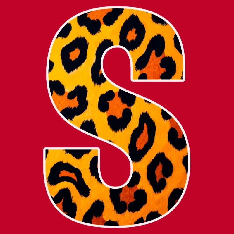 Leopardendruck S-Buchstabe