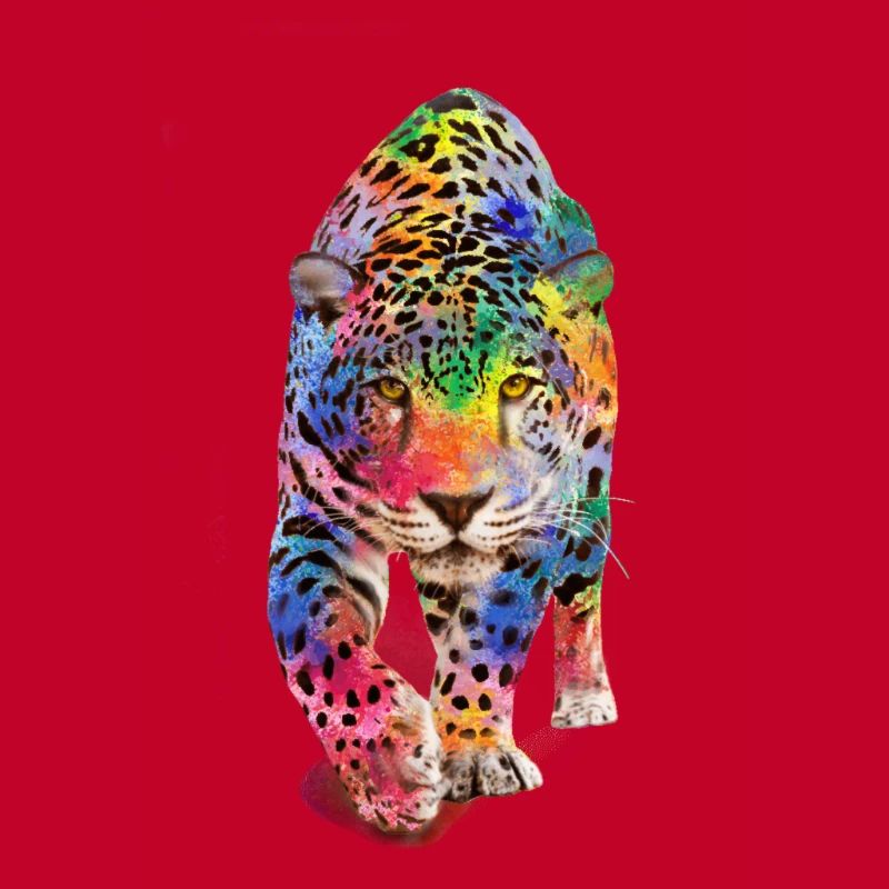 Léopard multicolore