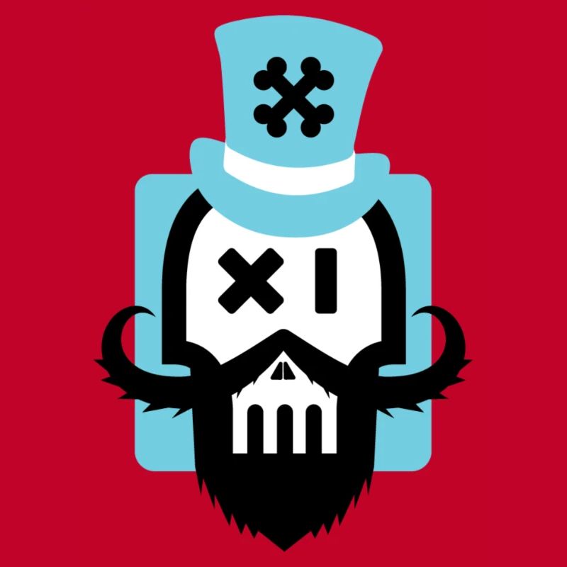 Bartschädel blau