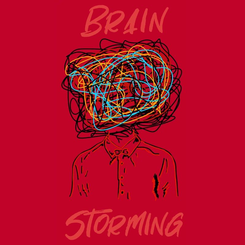 Brain Storming Hand Drawn Graphics Tee