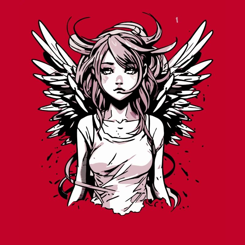 Fille ange moderne