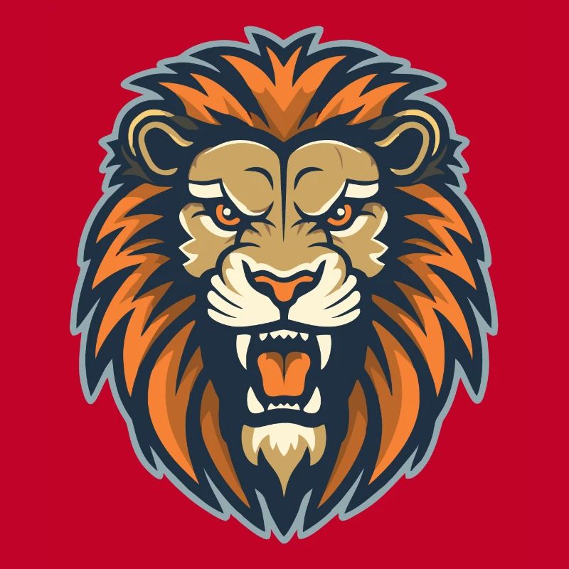 A roaring lion