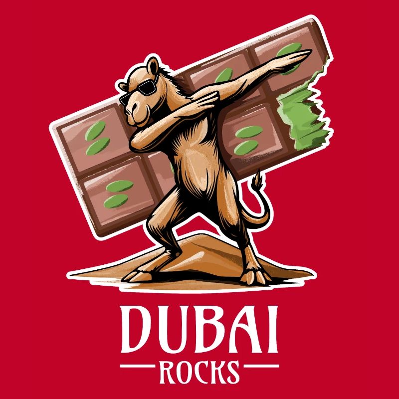 Dubai Rocks - Cooles Dabbing Dromedar Design