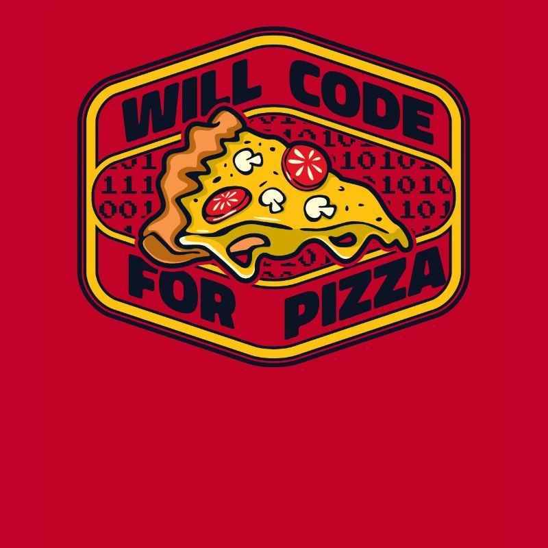 Will Code For Pizza Developer Coder Programmierer