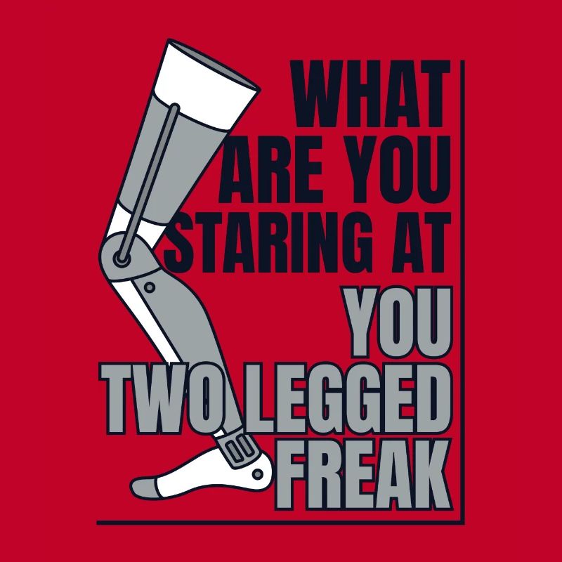 Two Legged Freak Artificial Legs User Leg