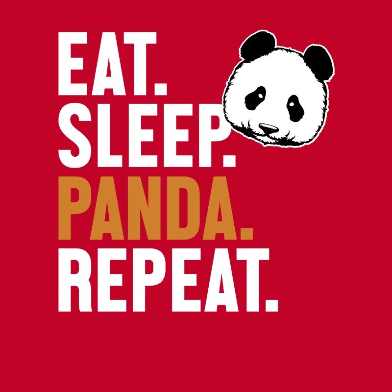 Manger Dormir Panda Répéter Panda Ours Ami Géant
