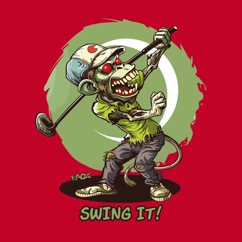 Swing It, Zombie Monkey: A Golfer Golfing