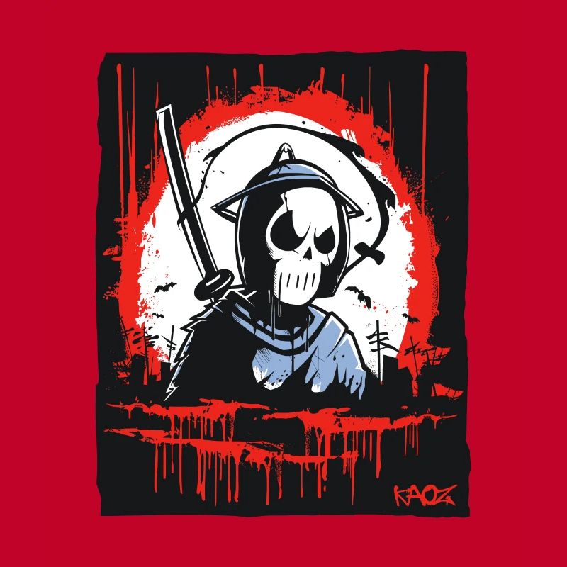 Sensenmann Totenkopf Samurai