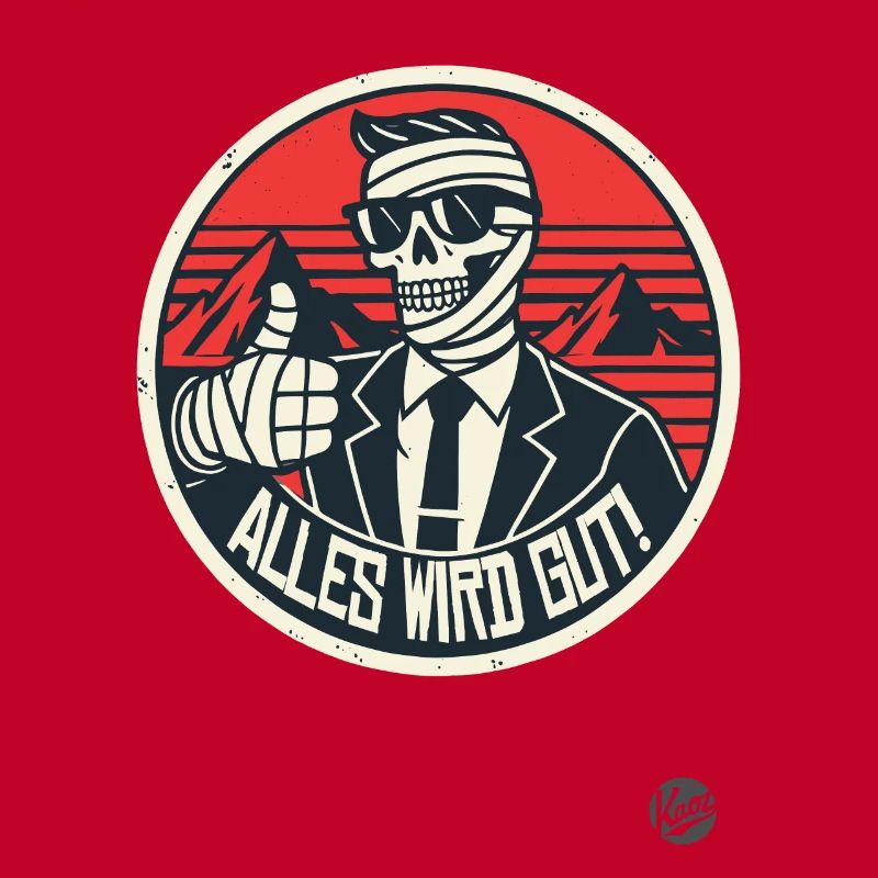 Thumbs Up Skeleton Mummy: Everything Will Be Fine