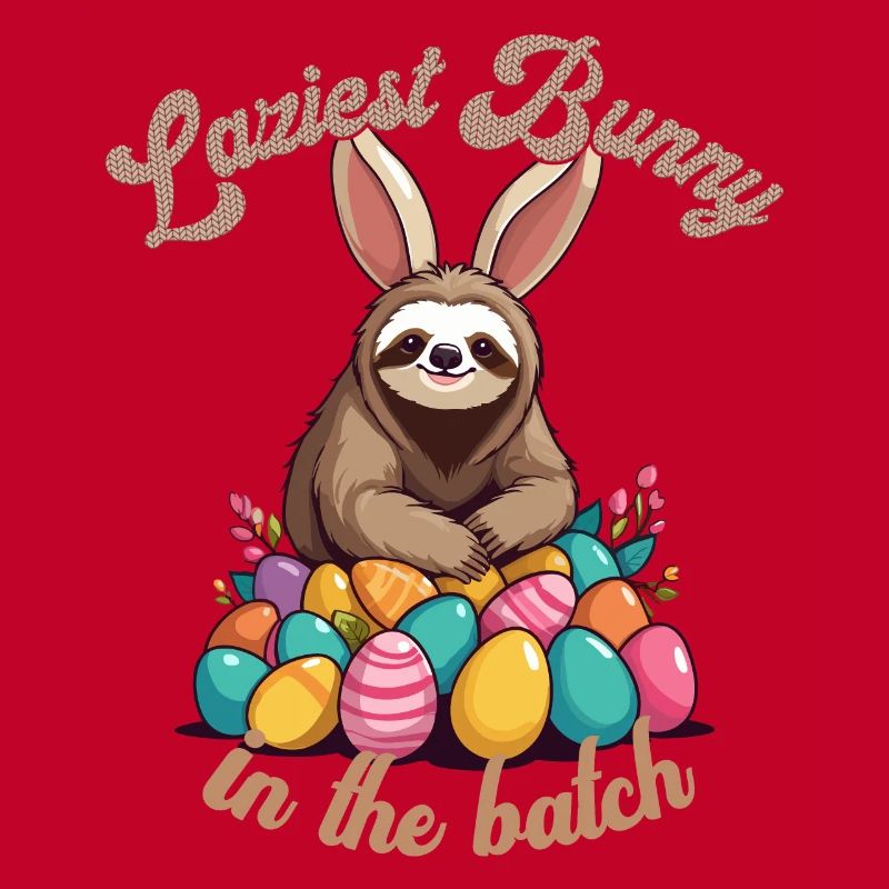 Funny Saying Cute Easter Sloth Sloth Sloth