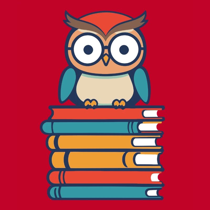 Bücher Eule Niedlicher Bücherwurm Leseratte