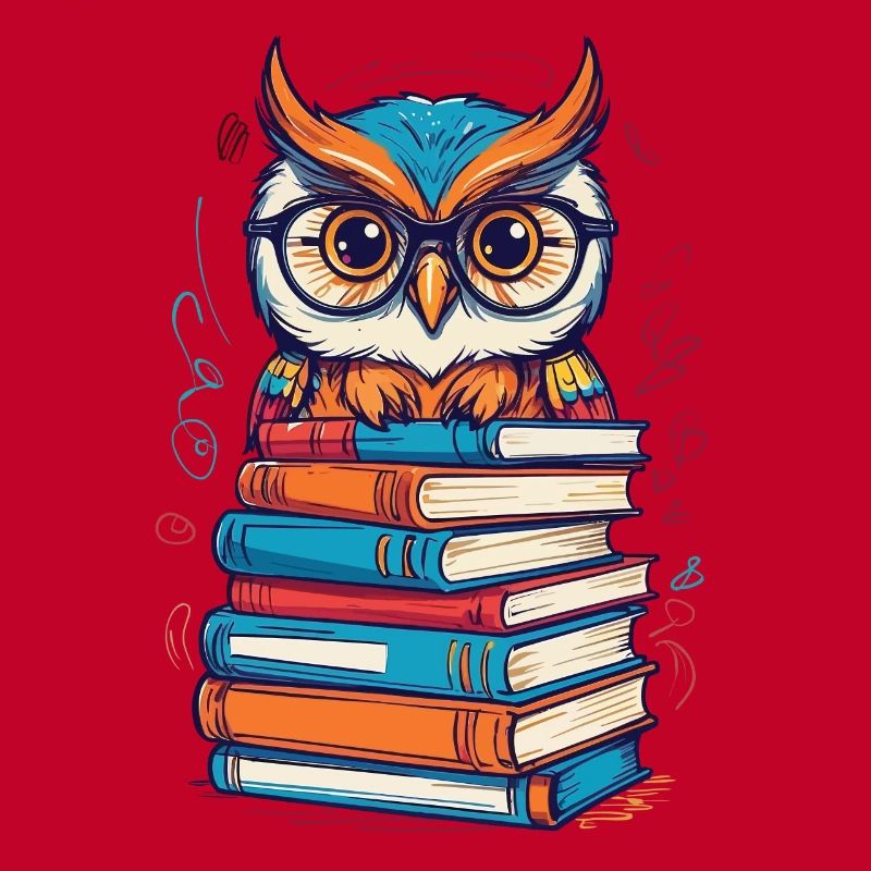 Bücher Eule Süße Buch Illustration Leseratte
