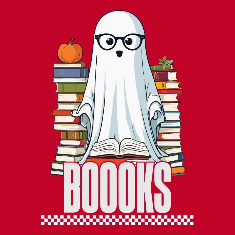 Cute Book Lover Ghost