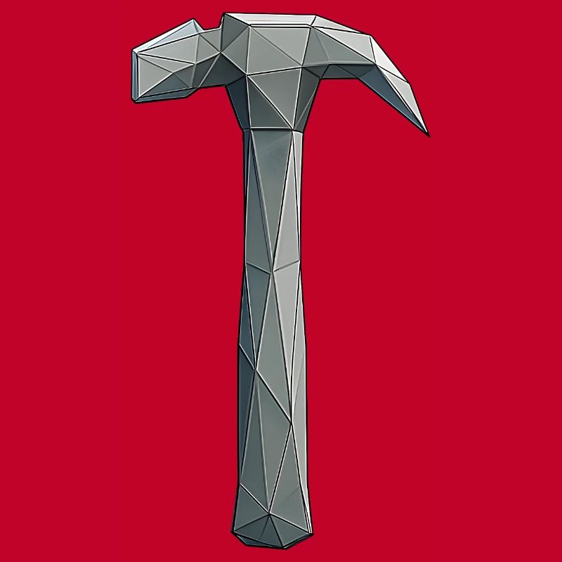 Low Poly Hammer - Handwerker Werkzeug