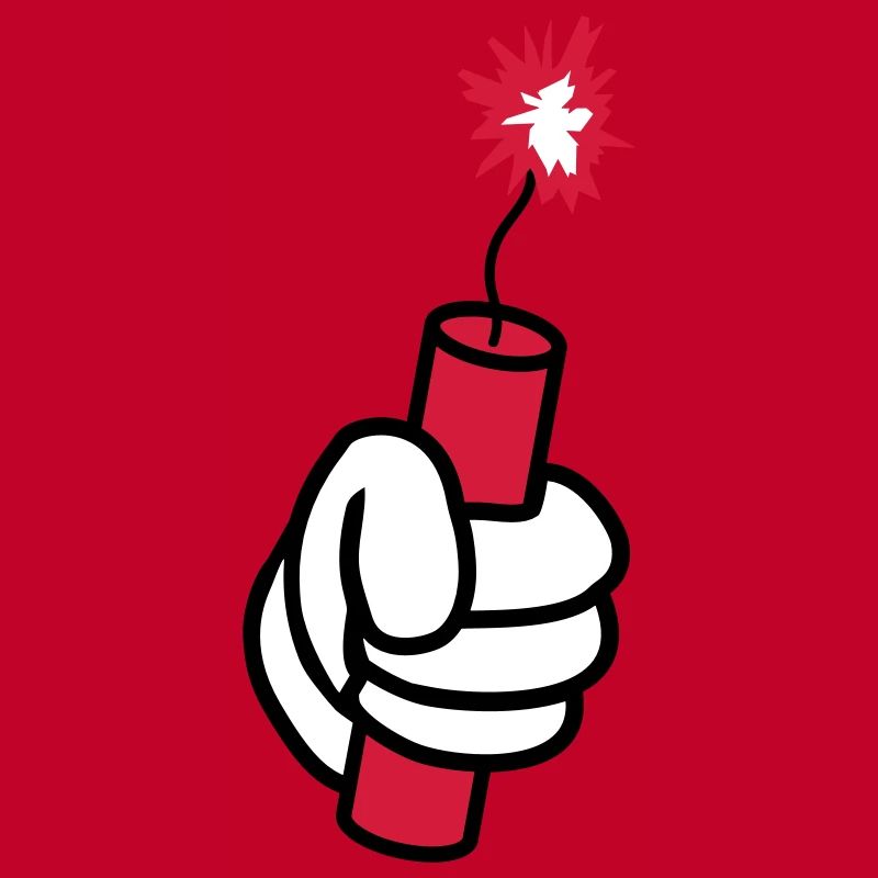 hand held tnt dynamite explode ex