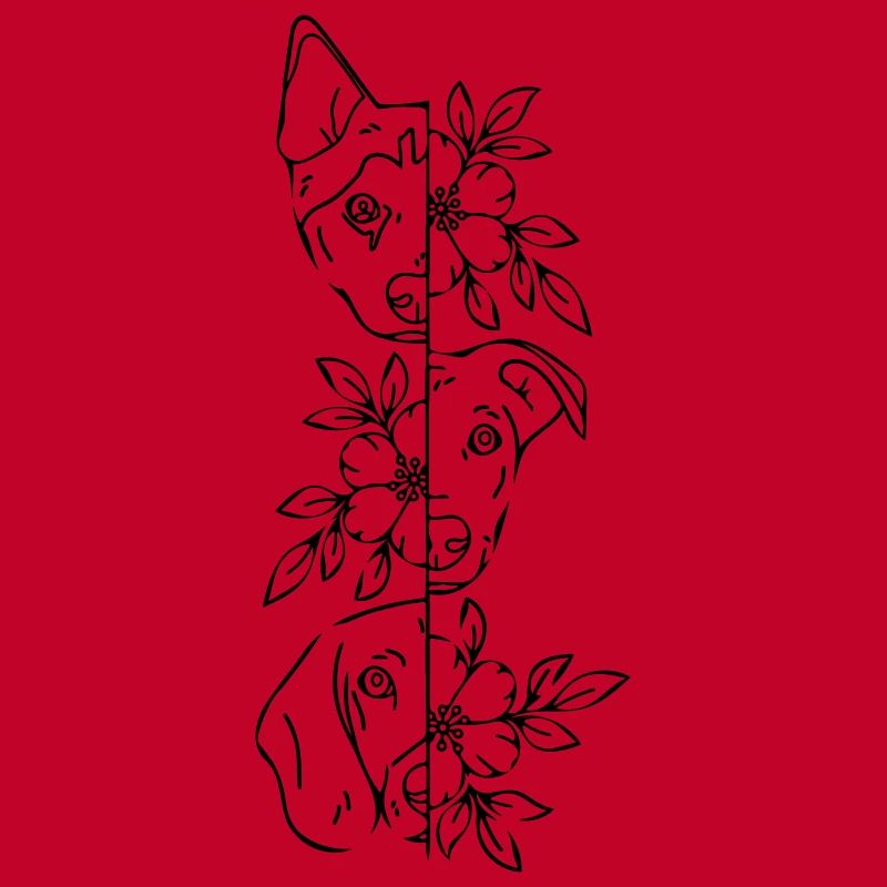 3 fleurs de chiens