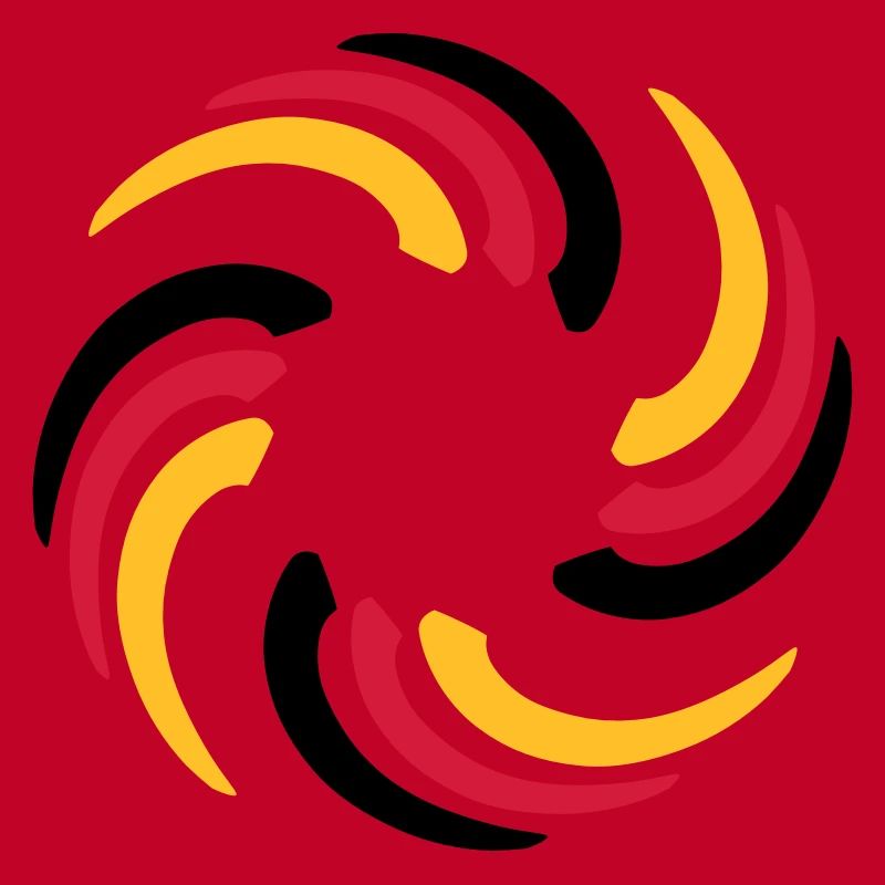 Black Red Gold Circle Germany flag