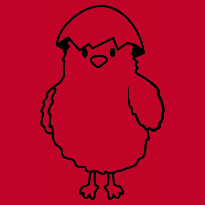 Chicks with eggshell on the head