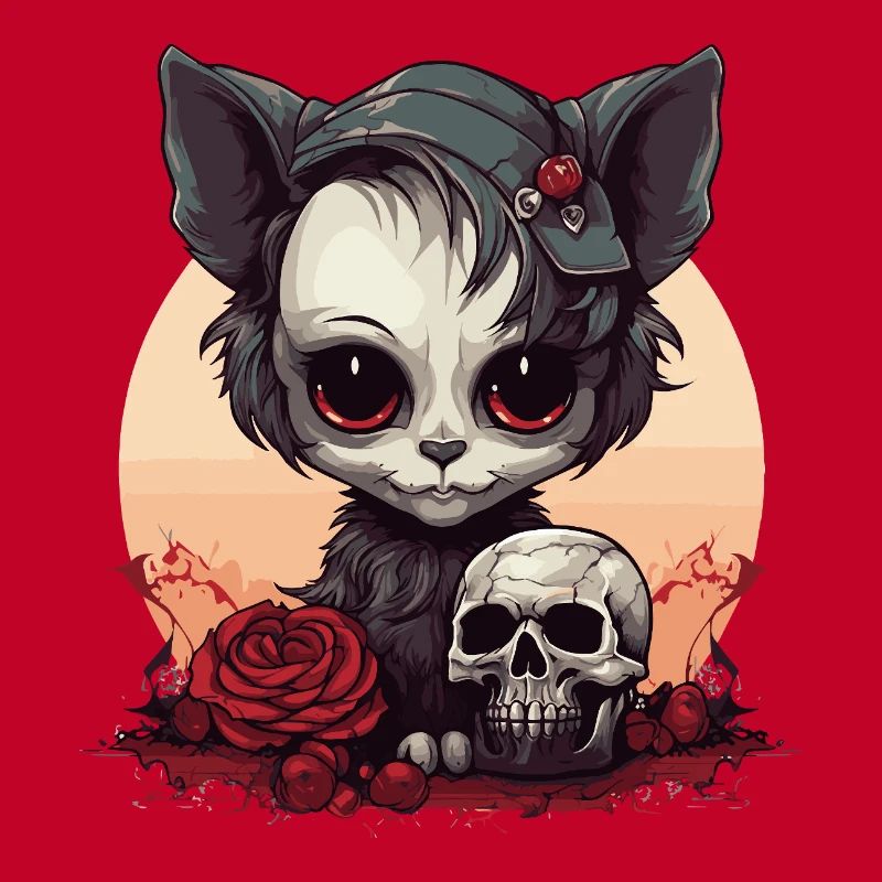 Cute Emo Gothic Kitten