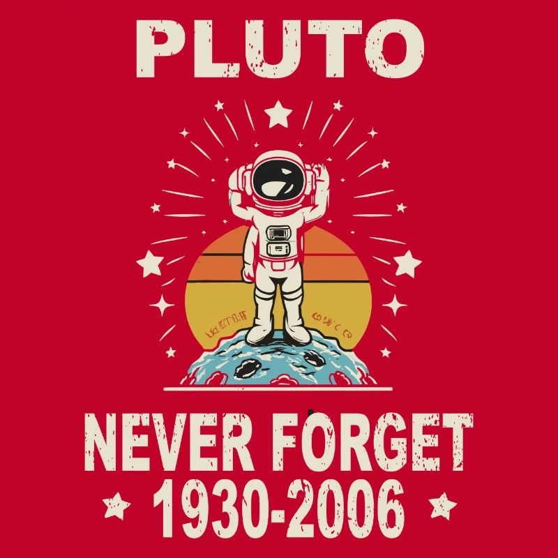 Pluto Never Forget Retro Funny Nerdy Science