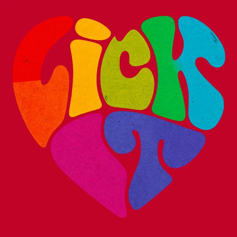 Lick It Psychedelic Multicolor Heart