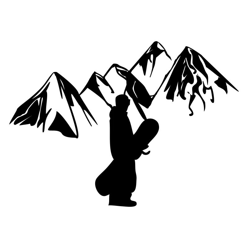 Snowboarder de montagne