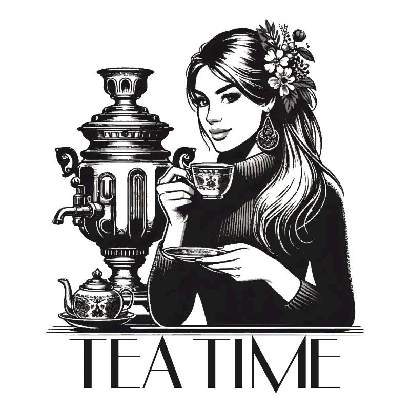 Samowar Teezeit Frau Geschenk